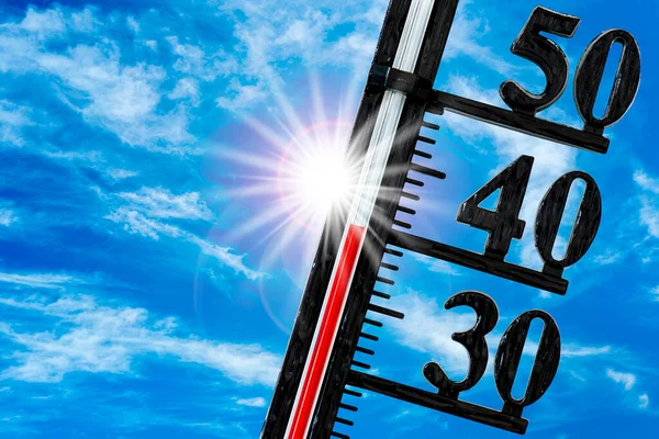 Hitze Sommer Mit Hohen Temperaturen Und Wassermangel — Stockfoto