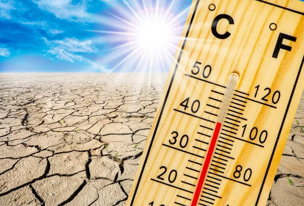 Teplo Létě Vysokou Teplotou Nedostatkem Vody — Stock fotografie