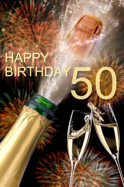 Buone Congratulazioni 50Esimo Compleanno — Foto Stock