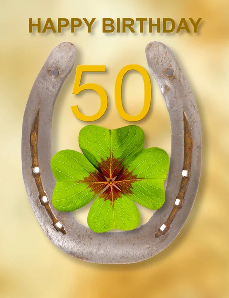 Congratulações Felizes 50O Aniversário — Fotografia de Stock