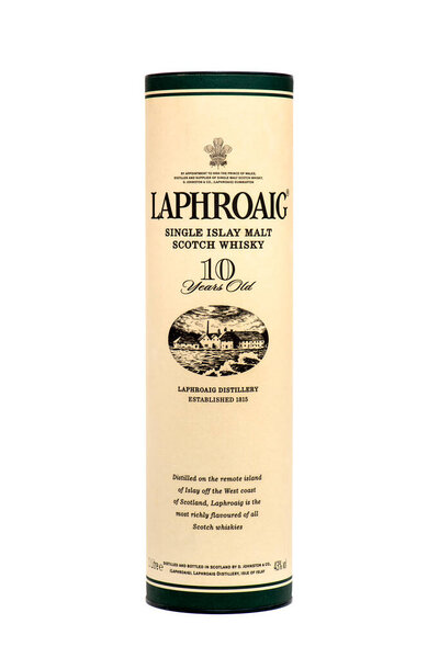 Коробка односолодового шотландского виски Laphroaig