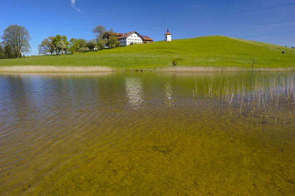 Krajobraz panoramiczny w Bawarii — Zdjęcie stockowe