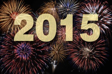 Yeni yıl 2015 için havai fişek