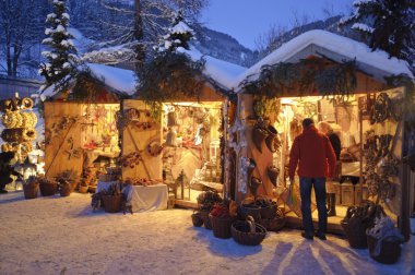 Bavyera romantik Noel pazarı