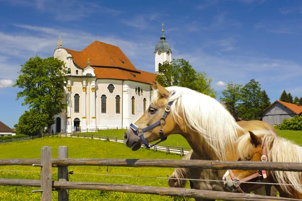 Landmark kerk Wieskirche in Duitsland — Stockfoto