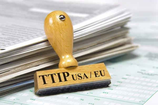 Ttip vrijhandelsovereenkomst — Stockfoto