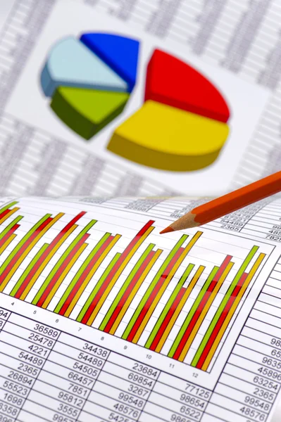 Financial business chart and budget calculation — Stock Photo, Image