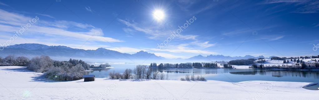 Wide panorama landscape in Bavaria