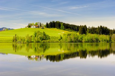 Geniş panorama manzara Bavyera