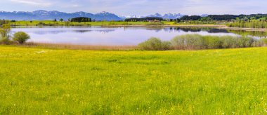 Geniş panorama manzara Bavyera