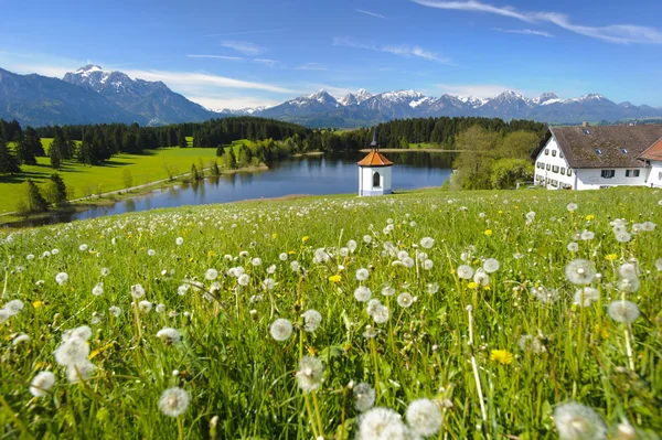 Weite Aussichtslandschaft in Bayern — Stockfoto