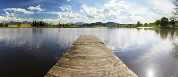 Široké panorama krajiny v Bavorsku — Stock fotografie