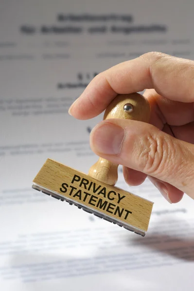 Privacy statement — Stock Photo, Image