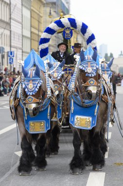 opening parade of Oktoberfest in Munich clipart