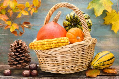 Kabak ile sonbahar dekorasyonu