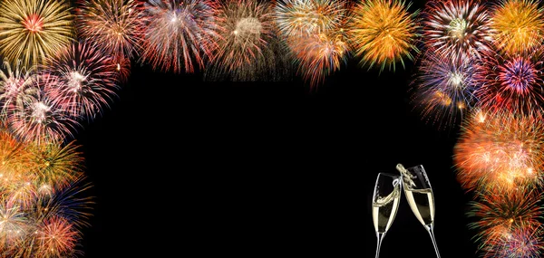 Fuochi d'artificio come sfondo — Foto Stock