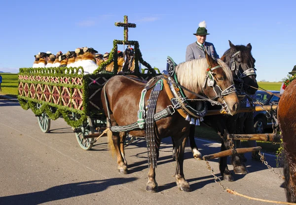 Catholic horse procession in Bavaria — Stockfoto