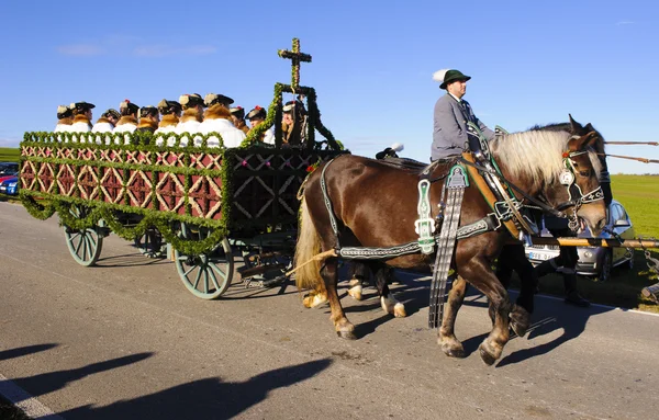 Catholic horse procession in Bavaria — Stock Photo, Image