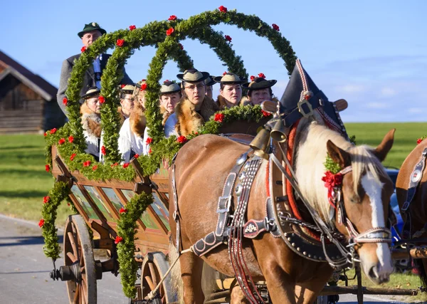 Procesión católica a caballo en Baviera —  Fotos de Stock