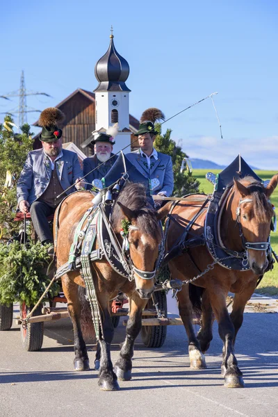 Procissão de cavalo católico na Baviera — Fotografia de Stock