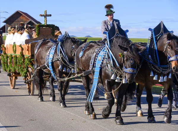 Catholic horse procession in Bavaria — ストック写真