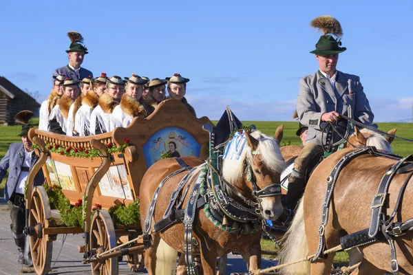 Catholic horse procession in Bavaria — стокове фото