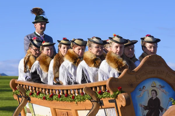 Catholic horse procession in Bavaria — Stok fotoğraf