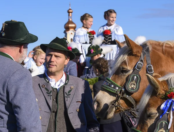 Procissão de cavalo católico na Baviera — Fotografia de Stock