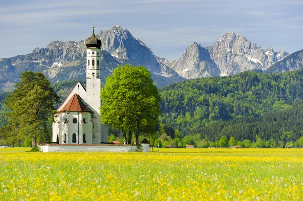 Landmark church St. Coloman in Bavaria — Stock Photo, Image