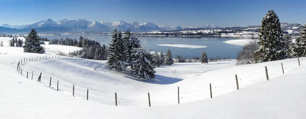 Panorama landscape in Bavaria at winter — Stock Photo, Image