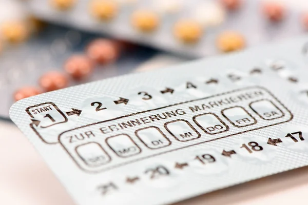 Pills for birth control — Stock Photo, Image