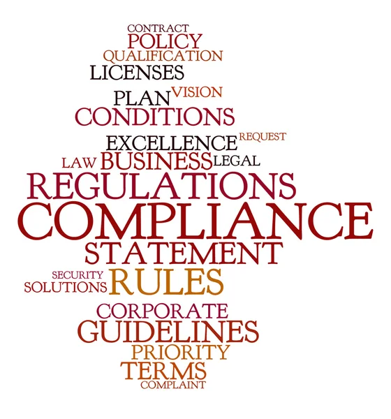 Word cloud for Compliance — Stock Photo, Image