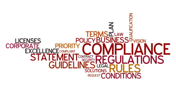 Word cloud for Compliance — Stock Photo, Image
