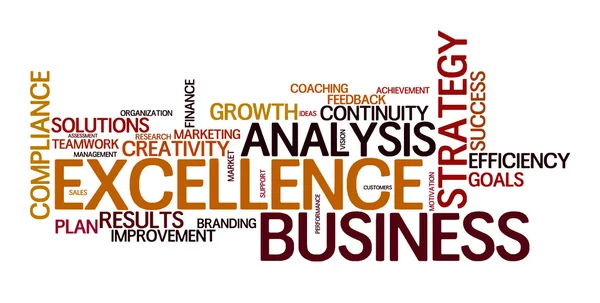 Word Cloud für Business und Exzellenz — Stockfoto