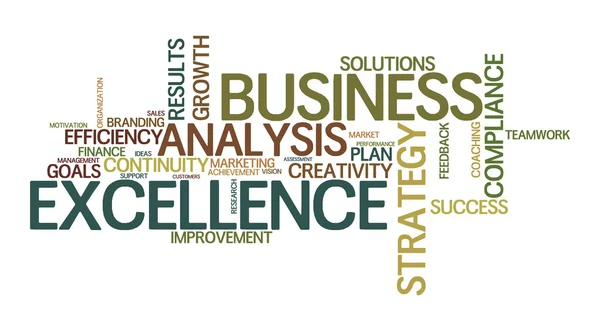 Word Cloud für Business und Exzellenz — Stockfoto