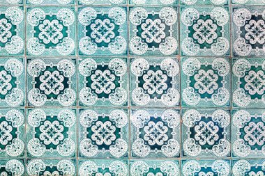 Yeşil azulejos - fayans Lizbon, Portekiz