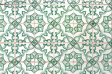 Yeşil azulejos - fayans Lizbon, Portekiz