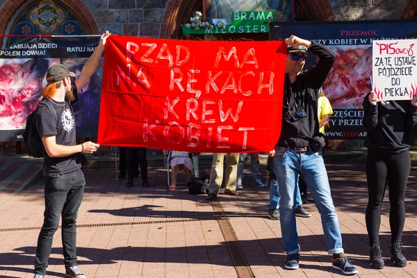 Sopot, Polonia, 2016 09 24 - protesta contra la ley antiaborto Imágenes De Stock Sin Royalties Gratis