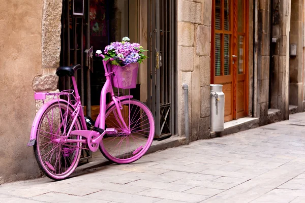 Bicicleta rosa — Fotografia de Stock