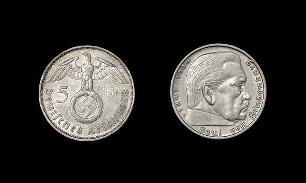 Gindenburg の時間のドイツのコイン — ストック写真