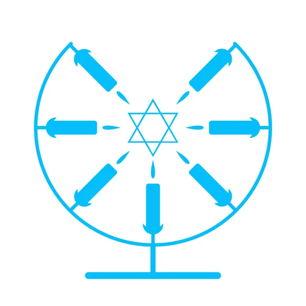 Menorah David ile star '