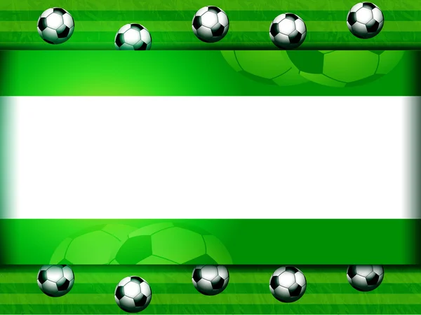 Fußball-Panel auf Grün — Stockvektor