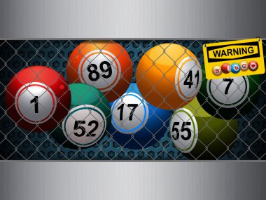 Uyarı işareti ile Bingo kafes