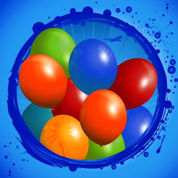 Ballonnen cirkel achtergrond — Stockvector