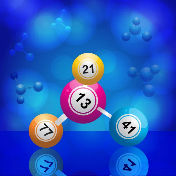 宾果球分子 — 图库矢量图片