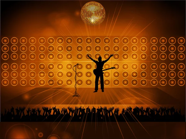 Rockstar on stage — Stock Vector