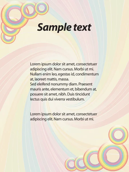 Carta del papel funky con texto de muestra — Archivo Imágenes Vectoriales