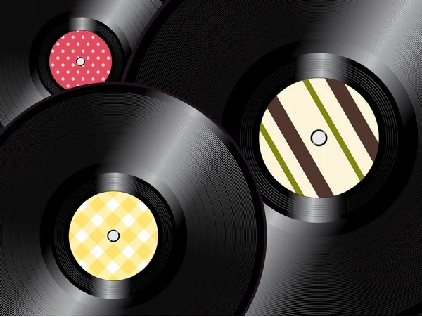 Vinyl records achtergrond — Stockvector