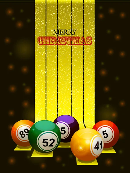 Merry Christmas bingo balls — Stock Vector