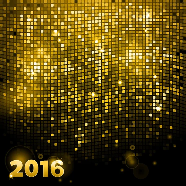 Sparkling gold mosaik 2016 — Stock vektor